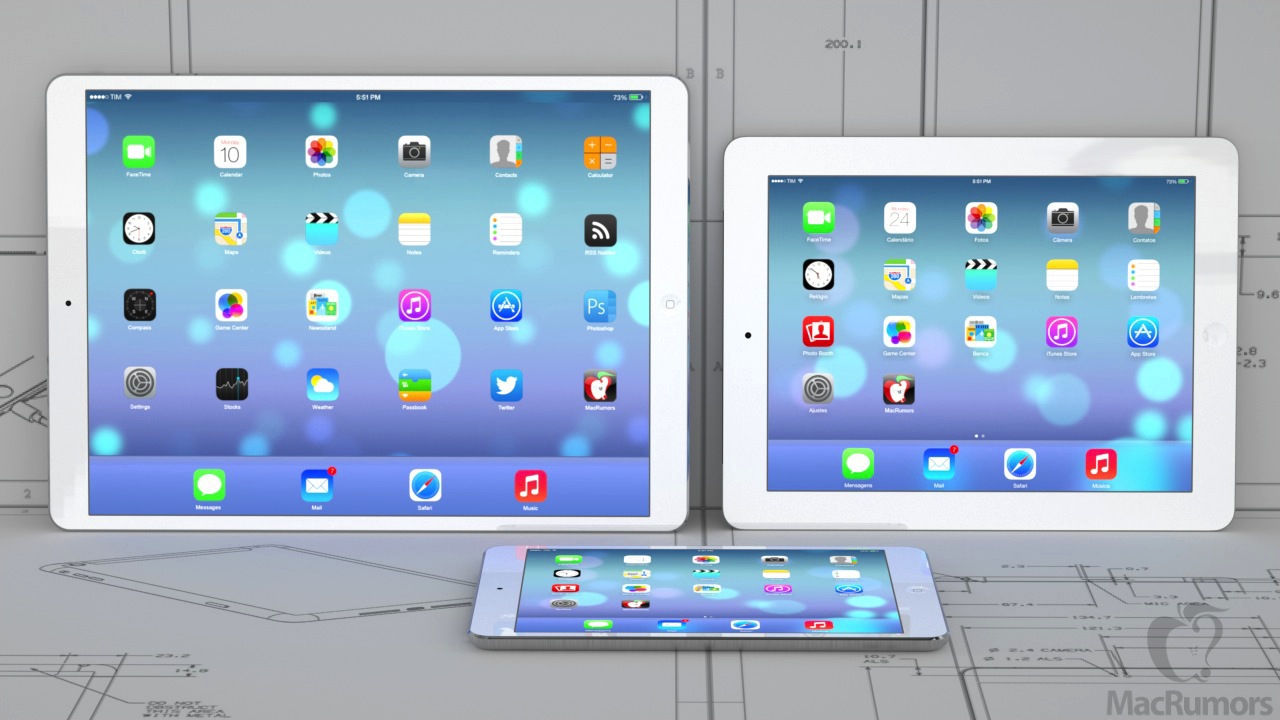Size Comparison of a 12.9-Inch Air iPad MacBook and MacRumors Smaller 13-Inch with iPad - Models