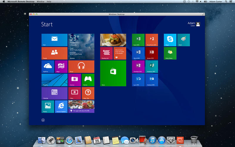 mac os microsoft remote desktop display