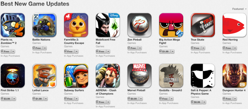 Apple Rolls Out Section for 'Best New Game Updates' on App Store