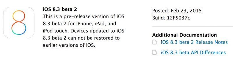 IOS 8.3 New Features List From Apple Notes