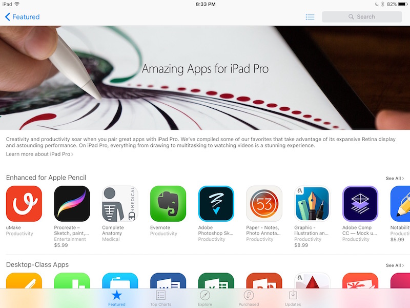 Apple Highlights iPad Pro-Enhanced Apps and Games In New Featured
