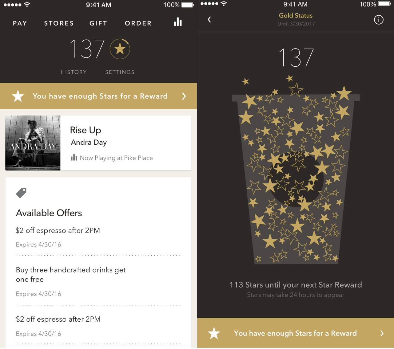 Starbucks Ios App Puts Loyalty First With New Rewards Features