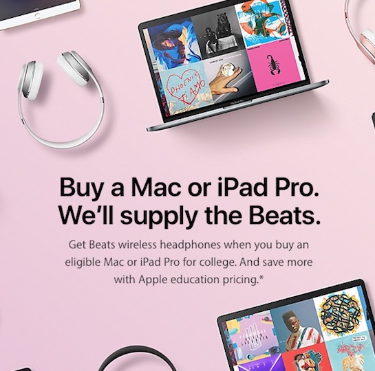 apple student discount and free beats