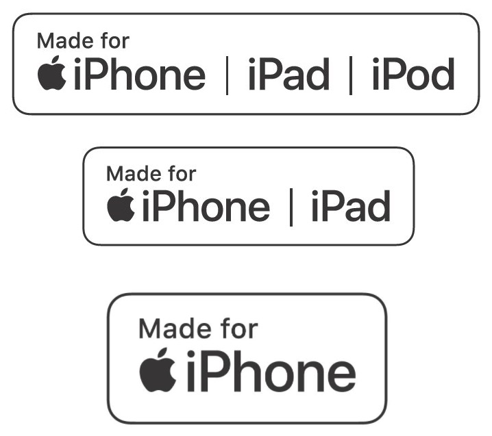 Apple's new Made for iPhone, iPad, and iPod logos via ChargerLab T...