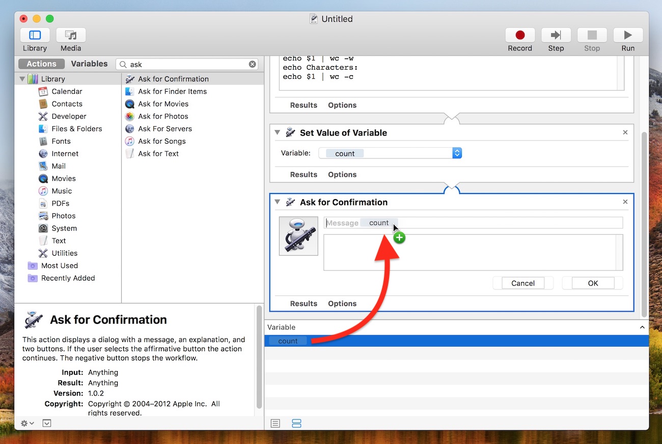 Make a Word & Character Counting Service for All Apps in Mac OS X