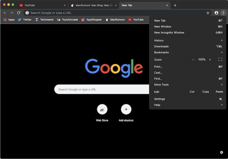 how to close a window in chrome on mac hotkey
