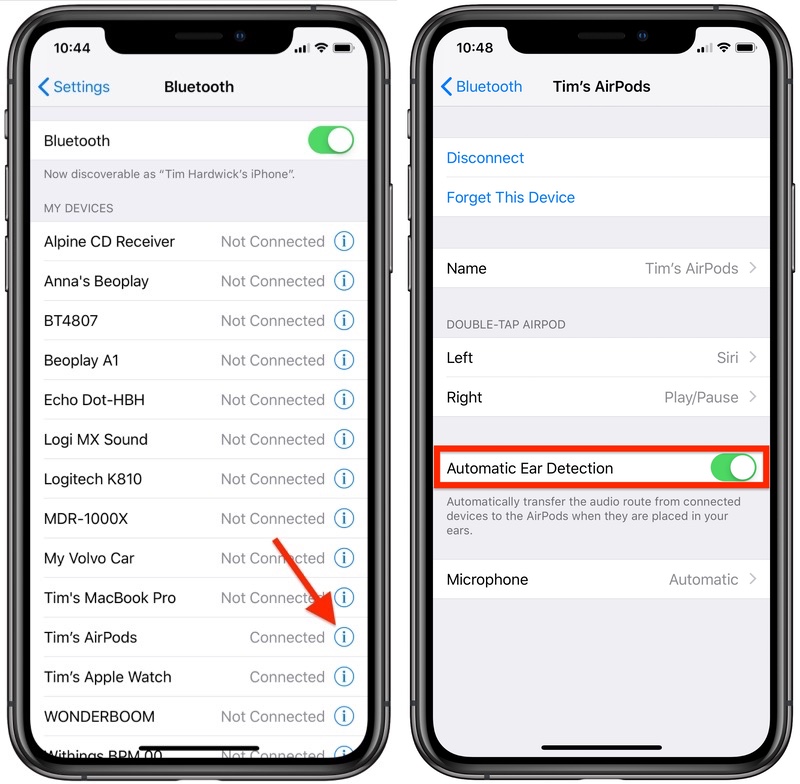 kondom Nuværende lungebetændelse How to Turn Off Automatic Ear Detection on AirPods and AirPods Pro -  MacRumors