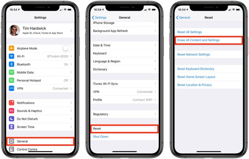 iphone 11 reset to factory settings