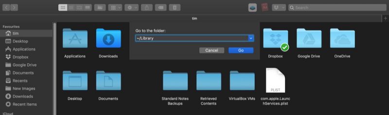 how to find the library folder on mac