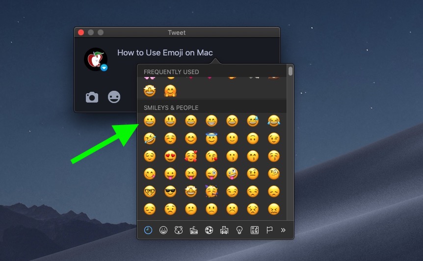 how to access emojis on mac