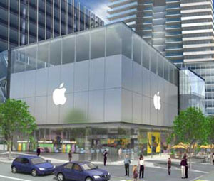 The Apple store appears to be