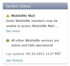 mobileme system status 051611