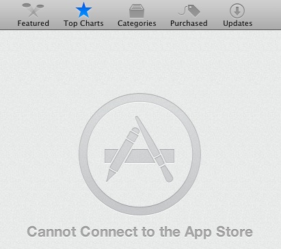 mac app store can not connect