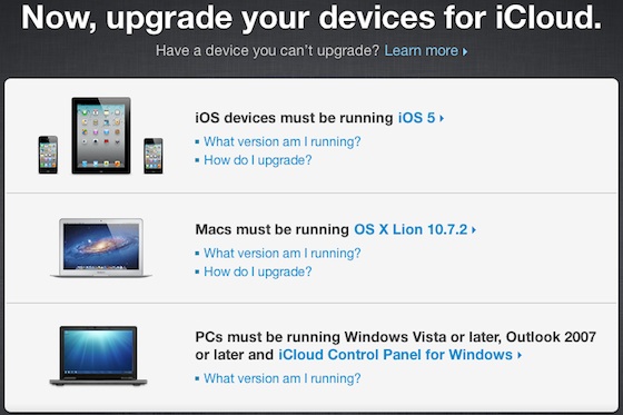 icloud upgrade devices