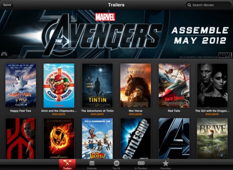 itunes movie trailers ipad