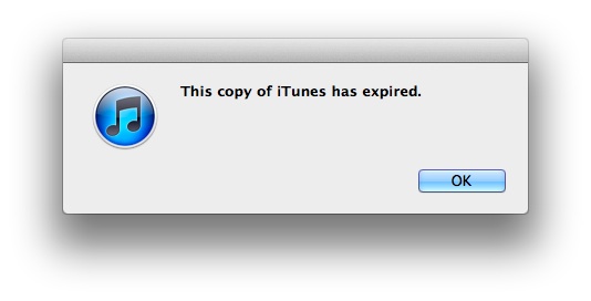 itunes beta expired