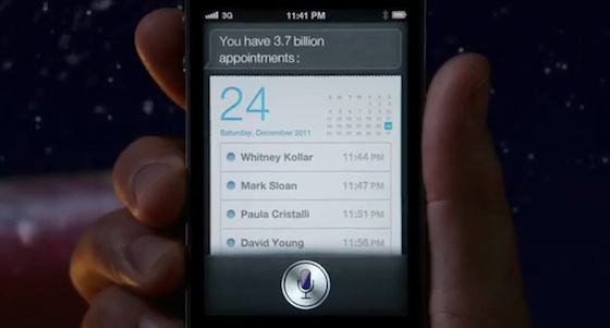 iphone 4s ad siri santa appointments