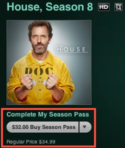 itunes tv complete my season pass