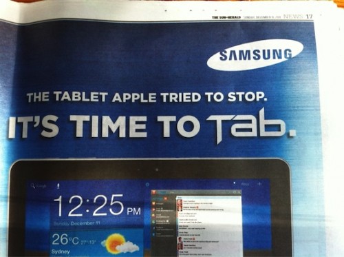 samsung galaxy tab ad australia