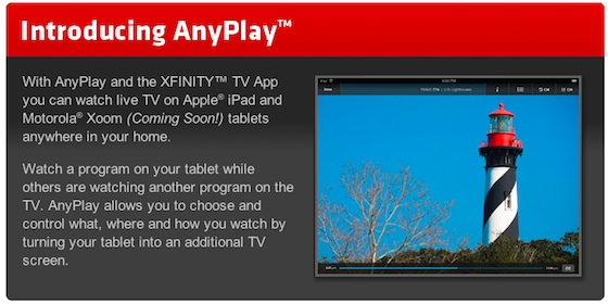 comcast introducing anyplay