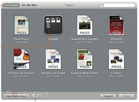 mountain lion icloud documents