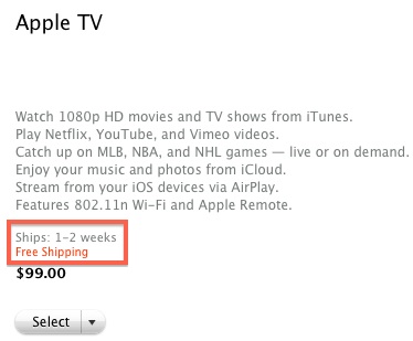 apple tv 2012 1 2 weeks