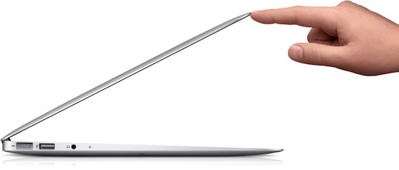 macbook air open finger