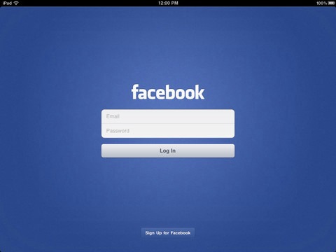 facebookloginipad