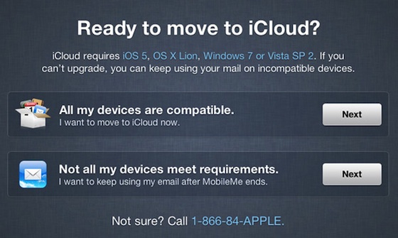 icloud move email only