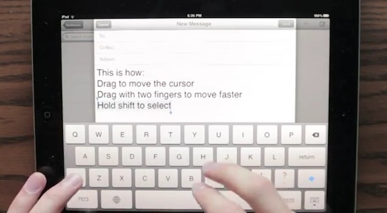 ipad text edit concept