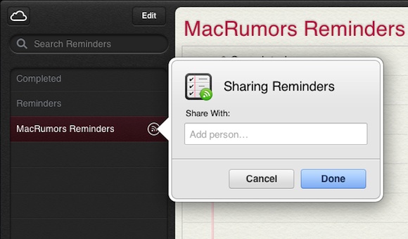 icloud com shared reminders