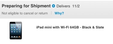 ipad mini preparing for shipment