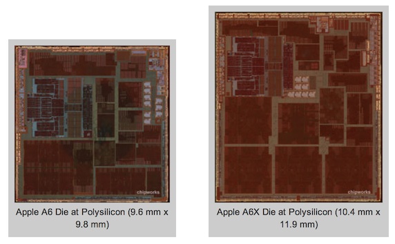 chipworks a6 a6x dies