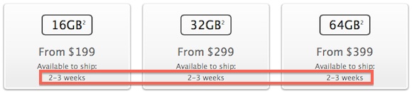 iphone 5 estimate 2 3 weeks