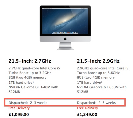 imac 21 2012 2 3 weeks