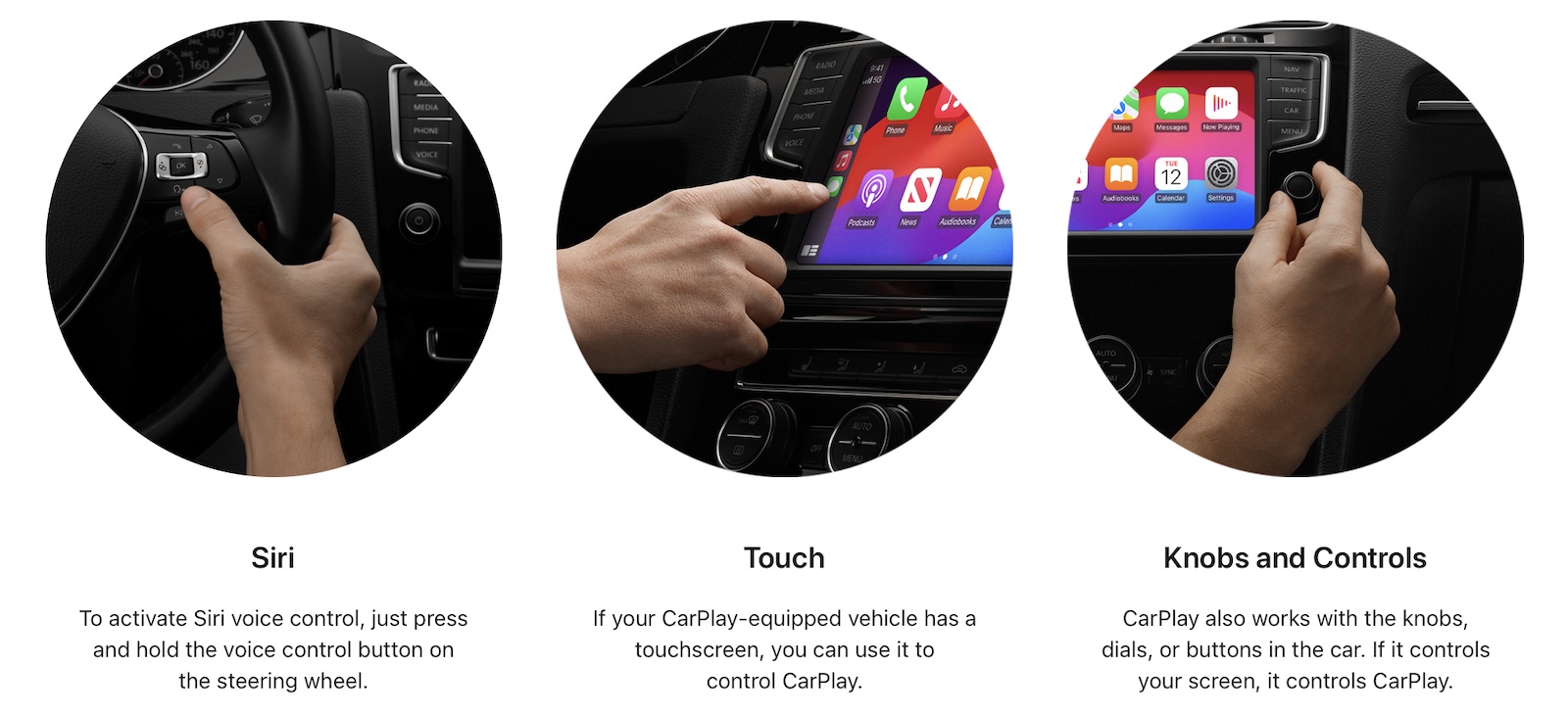 carplay siri touch knobs