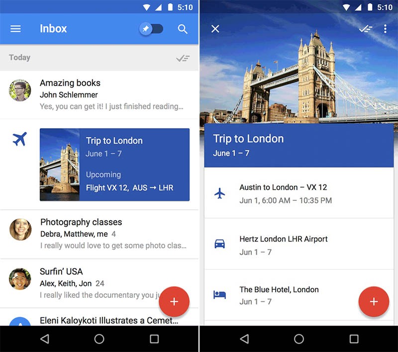 Inbox by Gmail TripBundles