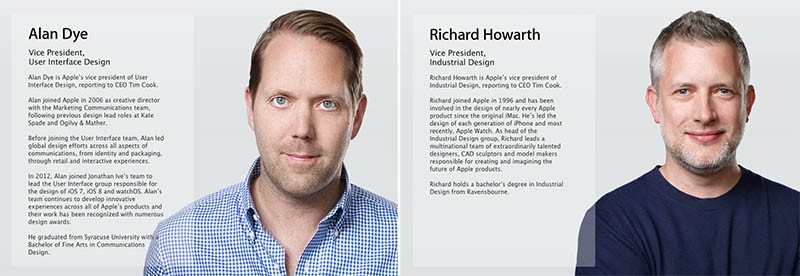 Dye Howarth Apple PR Bios