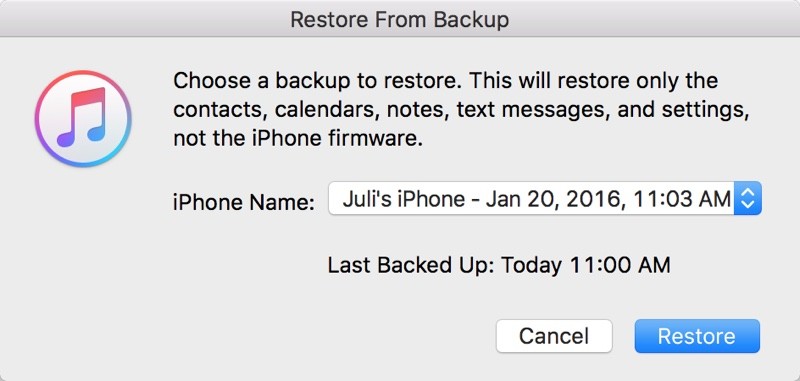 restorefrombackup