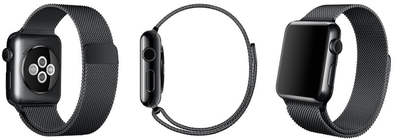 space black milanese loop band