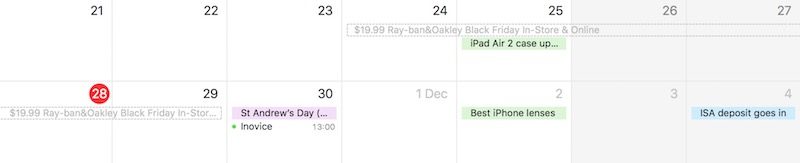 calendar spam
