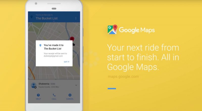Google Maps Uber