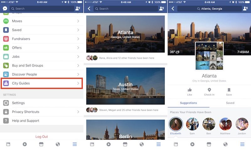 facebook city guides