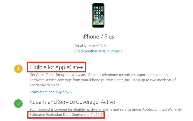 iphone 7 applecare