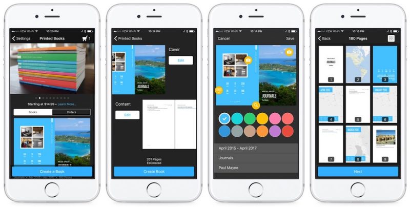 day one book printing ui
