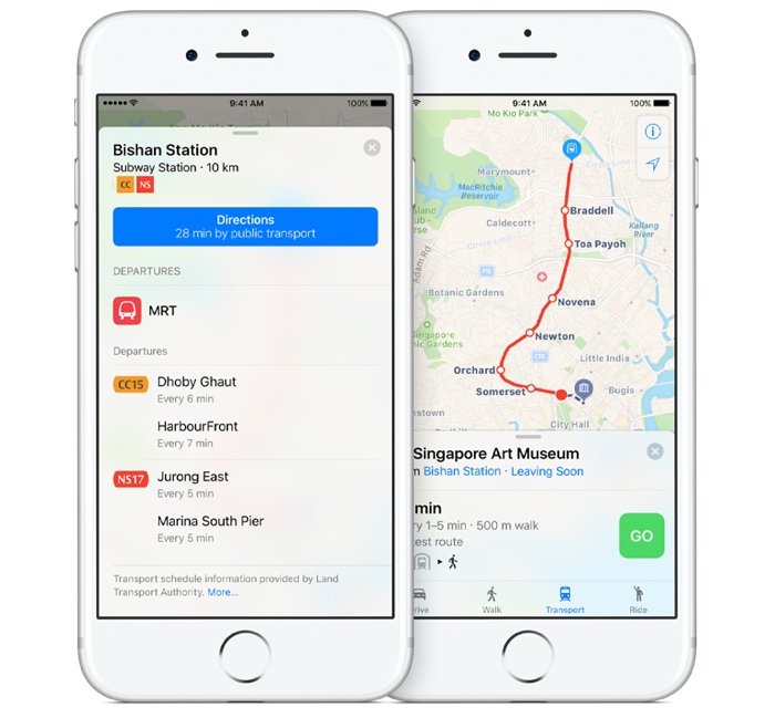 applemapstransitsingapore
