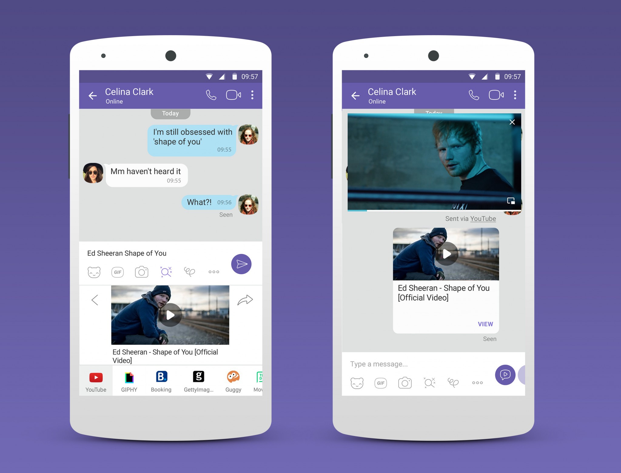 Viber Chat Extensions Youtube Handset