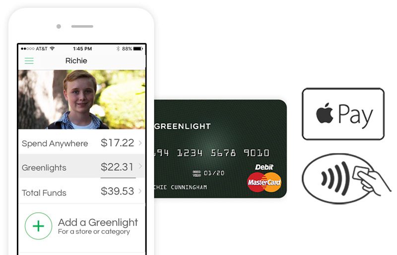 greenlight mastercard apple pay