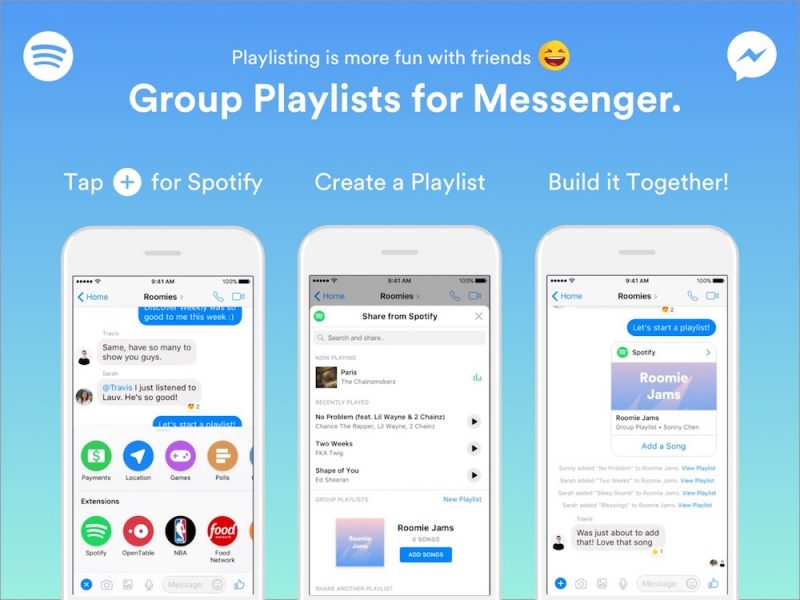 groupplaylist withmessenger