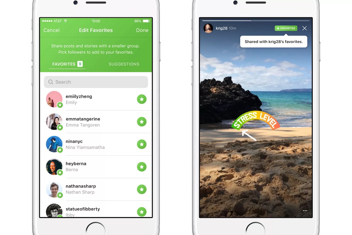 instagram favorites test